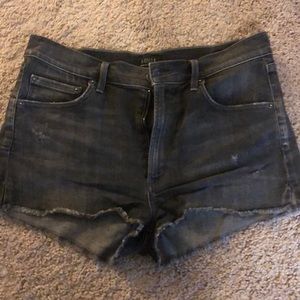 AGOLDE Grey Denim Cut-offs